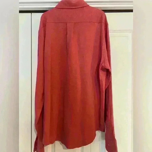 Mens J. Crew Dress Casual Shirt Pink /Salmon Button Down Cotton Large - Picture 8 of 11